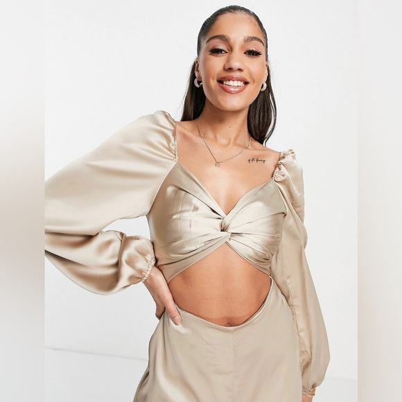 Satin Cutout Jumpsuit - Picture 3 of 3